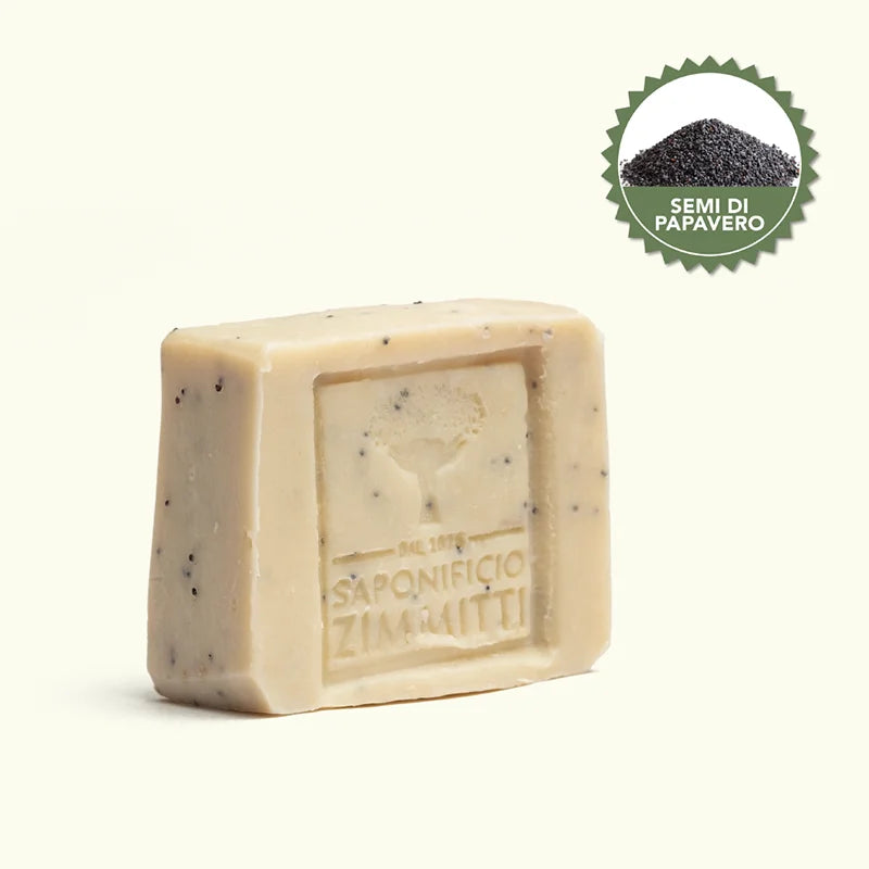 Sapone Scrub all’Olio d’Oliva Naturale e Semi di Papavero